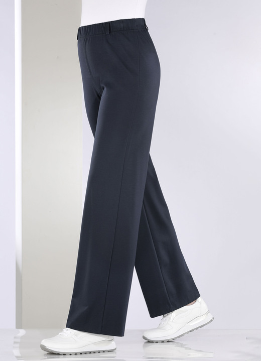 Hosen in Schlupfform - Hose in modischer Palazzo-Form, in Größe 018 bis 054, in Farbe MARINE Ansicht 3