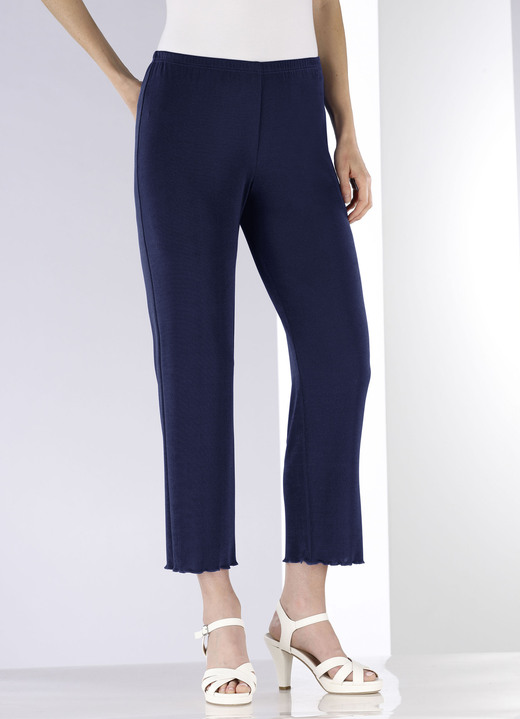 7/8-Hosen, Capris, Bermudas - Weich fließende, 7/8-lange Hose, in Größe 036 bis 060, in Farbe SCHWARZ Ansicht 9