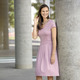 Kurzarm - Kleid mit aparter Ausschnittlösung – Farbe ALTROSÉ – Ansicht 2 Kurzarm - Kleid mit aparter Ausschnittlösung, in Größe 036 bis 052, in Farbe ALTROSÉ – Farbe ALTROSÉ – Ansicht 2