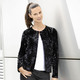 Blusen & Tuniken - Blusenjacke mit Pailletten – Farbe SCHWARZ Blusen & Tuniken - Blusenjacke mit Pailletten, in Größe 036 bis 052, in Farbe SCHWARZ