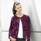 Blusen & Tuniken - Blusenjacke mit Pailletten – Farbe BEERE Blusen & Tuniken - Blusenjacke mit Pailletten, in Größe 036 bis 052, in Farbe SCHWARZ