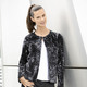 Blusen & Tuniken - Blusenjacke mit Pailletten – Farbe SILBER Blusen & Tuniken - Blusenjacke mit Pailletten, in Größe 036 bis 052, in Farbe SCHWARZ
