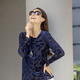 Blusen & Tuniken - Shirt-Tunika mit Volant-Besatz – Farbe MARINE – Ansicht 1 Blusen & Tuniken - Shirt-Tunika mit Volant-Besatz, in Größe 036 bis 052, in Farbe MARINE – Farbe MARINE – Ansicht 1