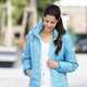 Damen - Kurzjacke mit abnehmbarer Kapuze, in Größe 034 bis 052, in Farbe AQUA – Farbe AQUA – Ansicht 1