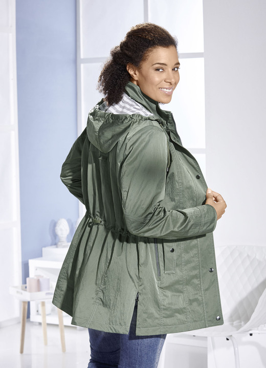 Jacken & Mäntel - Jacke mit Schub- und Reißverschlusstaschen Ansicht 3 Jacken & Mäntel - Jacke mit Schub- und Reißverschlusstaschen, in Größe 019 bis 054, in Farbe OLIV Ansicht 3