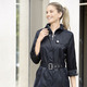Lang - Longjacke mit Gürtel in Trench-Optik – Farbe SCHWARZ – Ansicht 1 Lang - Longjacke mit Gürtel in Trench-Optik, in Größe 036 bis 052, in Farbe SCHWARZ – Farbe SCHWARZ – Ansicht 1