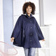 Jacken & Mäntel - Cape mit seitlichen Druckern – Farbe DUNKELBLAU – Ansicht 1 Jacken & Mäntel - Cape mit seitlichen Druckern, in Größe 038 bis 056, in Farbe DUNKELBLAU – Farbe DUNKELBLAU – Ansicht 1