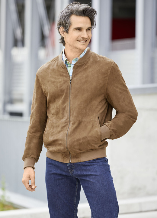 - Lederblouson von „Jilani“, in Größe 048 bis 062, in Farbe TABAKBRAUN Ansicht 2