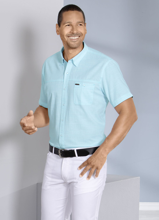 - Hemd mit Brusttasche, in Größe 3XL(47/48) bis XXL(45/46), in Farbe MINT Ansicht 2