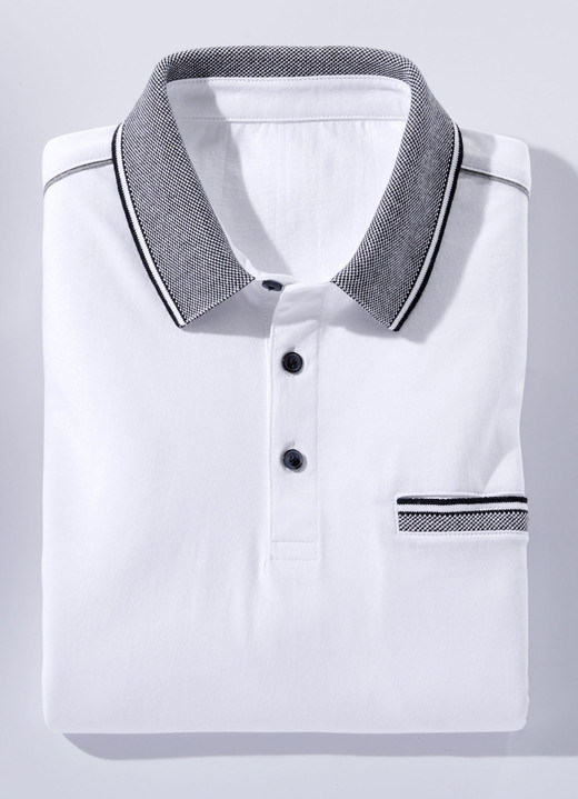 Shirts - Poloshirt in 3 Farben Shirts - Poloshirt in 3 Farben, in Größe 046 bis 062, in Farbe WEISS