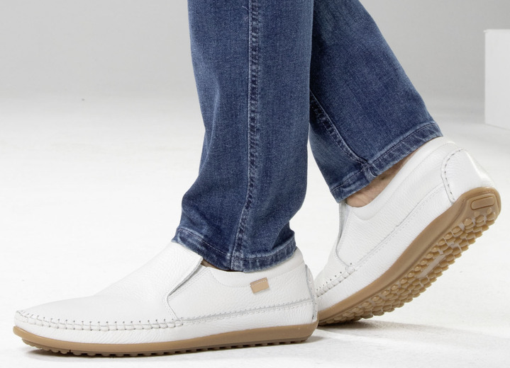 Slipper & Schnürschuhe - GINO GALANTE, leichte Herren-Slipper, mit Gummizug Ansicht 2 Slipper & Schnürschuhe - GINO GALANTE, leichte Herren-Slipper, mit Gummizug, in Größe 040 bis 046, in Farbe WEISS Ansicht 2