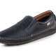Slipper & Schnürschuhe - GINO GALANTE, leichte Herren-Slipper, mit Gummizug – Farbe MARINE – Ansicht 1 Slipper & Schnürschuhe - GINO GALANTE, leichte Herren-Slipper, mit Gummizug, in Größe 040 bis 046, in Farbe WEISS – Farbe MARINE – Ansicht 1