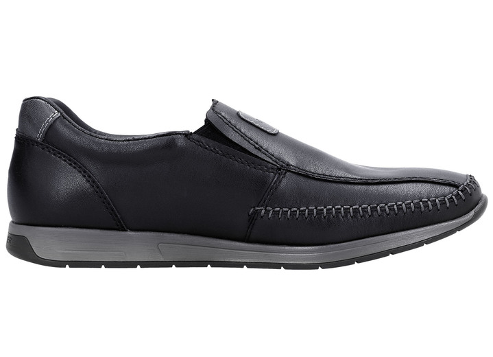 Slipper & Schnürschuhe - Rieker Slipper aus Nappaleder, in Größe 040 bis 047, in Farbe SCHWARZ Ansicht 4