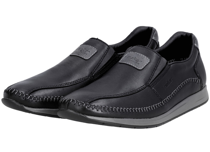 Slipper & Schnürschuhe - Rieker Slipper aus Nappaleder, in Größe 040 bis 047, in Farbe SCHWARZ Ansicht 6