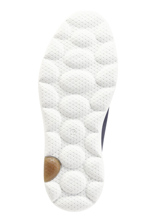 - Waldläufer Schnürschuh aus Nubukleder mit Veloursleder-Besätzen, in Größe 10 bis 9 1/2, in Farbe DUNKELBLAU-ECRU-BRAUN Ansicht 3