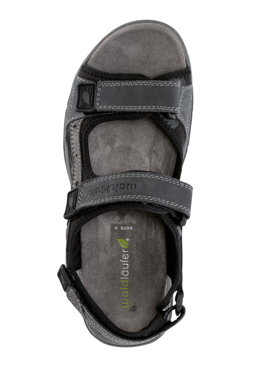 - Waldläufer Trekking-Sandale aus Nubukleder, in Größe 10 bis 9 1/2, in Farbe BLAU-GRAU-SCHWARZ Ansicht 2
