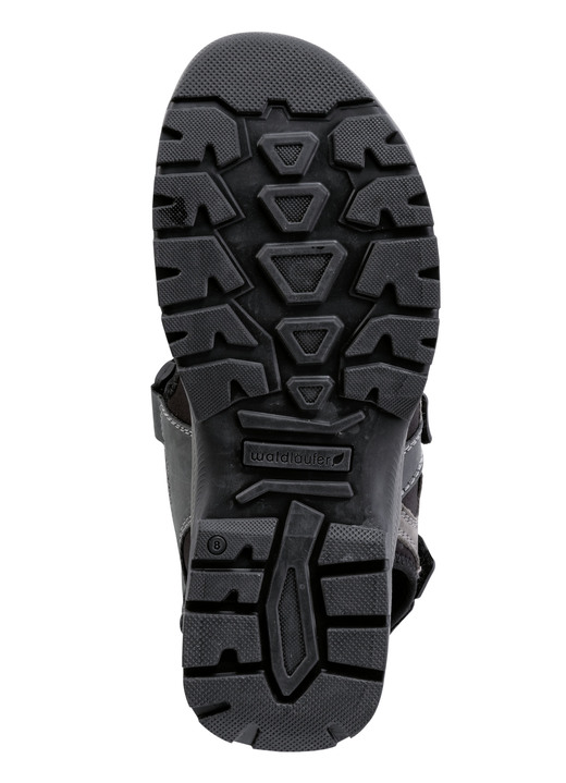 - Waldläufer Trekking-Sandale aus Nubukleder, in Größe 10 bis 9 1/2, in Farbe BLAU-GRAU-SCHWARZ Ansicht 3