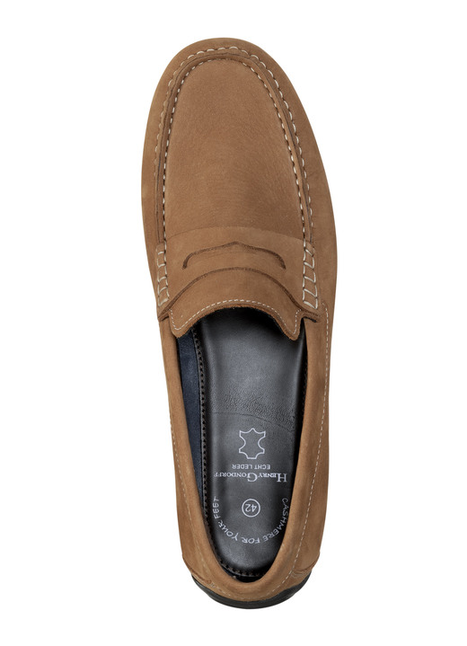 - Mokassin-Slipper im klassischen Design, in Größe 040 bis 046, in Farbe COGNAC Ansicht 2