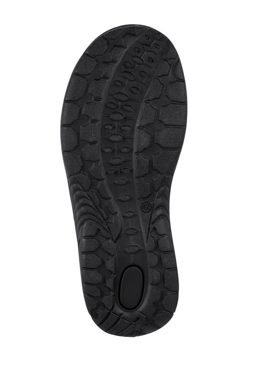 - Sandale aus gefettetem, schattiertem Rindleder, in Größe 040 bis 046, in Farbe SCHWARZ Ansicht 3