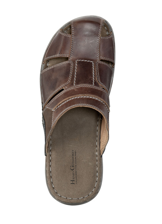 - Pantolette mit luftigen Durchbrüchen, in Größe 040 bis 046, in Farbe KASTANIE-BLAU Ansicht 2