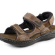 Sandalen & Pantoletten - GINO GALANTE, komfortable Herren-Trekkingsandalen, aus Leder, in Größe 040 bis 046, in Farbe SCHWARZ-GRAU – Farbe BRAUN – Ansicht 1