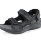 Sandalen & Pantoletten - GINO GALANTE, komfortable Herren-Trekkingsandalen, aus Leder – Farbe SCHWARZ-GRAU – Ansicht 1 Sandalen & Pantoletten - GINO GALANTE, komfortable Herren-Trekkingsandalen, aus Leder, in Größe 040 bis 046, in Farbe SCHWARZ-GRAU – Farbe SCHWARZ-GRAU – Ansicht 1