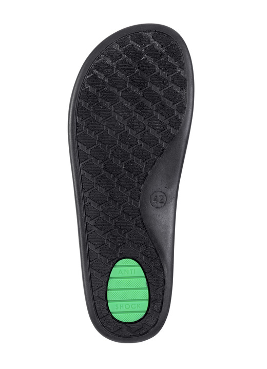 Sandalen & Pantoletten - Klassische Herren-Pantoletten, mit Klettverschluss, in Größe 041 bis 046, in Farbe SCHWARZ Ansicht 3