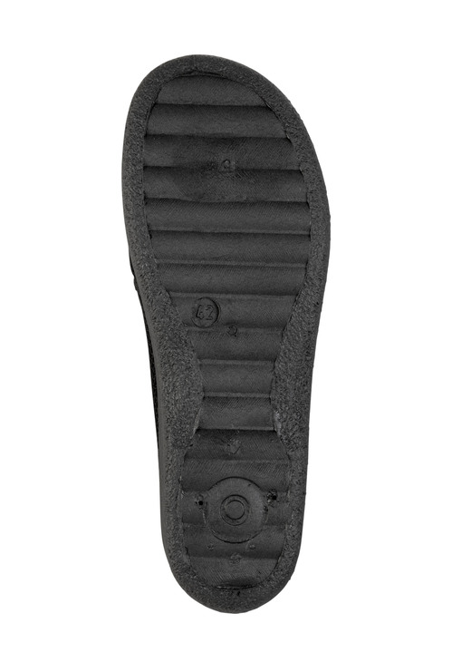 Hausschuhe - Leichte Herren-Hausschuhe, mit Gummizug, in Größe 040 bis 047, in Farbe SCHWARZ Ansicht 3