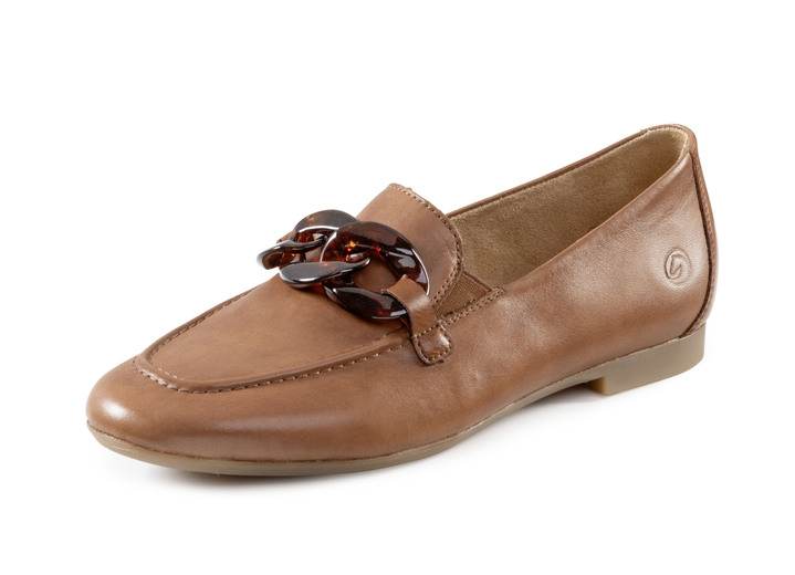 Slipper & Schnürschuhe - Remonte Loafer mit trendiger Zierkette, in Größe 036 bis 042, in Farbe BEIGE Ansicht 4