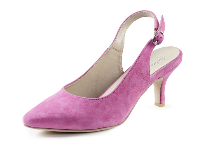 Pumps & Ballerina - Andrea Conti Sling-Pumps aus weichem Samt-Chevreauleder Ansicht 4 Pumps & Ballerina - Andrea Conti Sling-Pumps aus weichem Samt-Chevreauleder, in Größe 036 bis 042, in Farbe ROYAL Ansicht 4