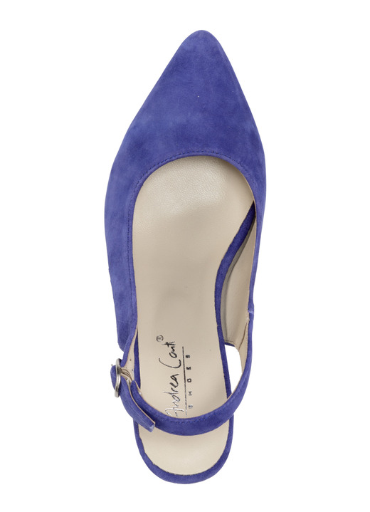 Pumps & Ballerina - Andrea Conti Sling-Pumps aus weichem Samt-Chevreauleder Ansicht 2 Pumps & Ballerina - Andrea Conti Sling-Pumps aus weichem Samt-Chevreauleder, in Größe 036 bis 042, in Farbe ROYAL Ansicht 2
