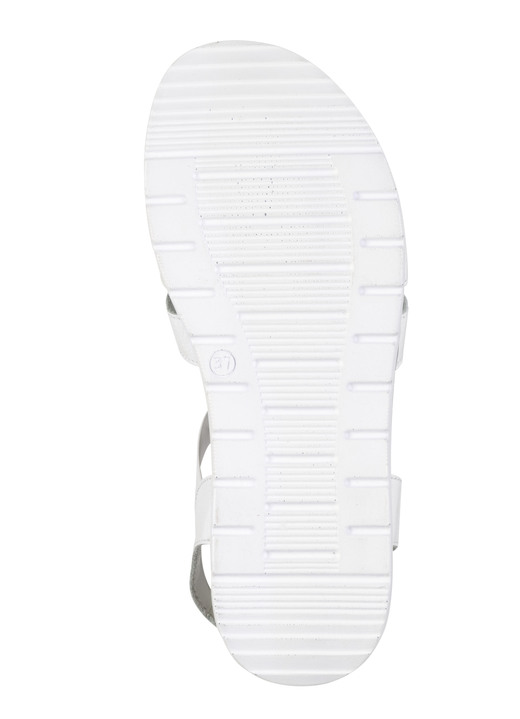 Sandaletten & Pantoletten - ELENA EDEN, sommerliche Damen-Sandalen, Weite G, aus Leder Ansicht 3 Sandaletten & Pantoletten - ELENA EDEN, sommerliche Damen-Sandalen, Weite G, aus Leder, in Größe 036 bis 042, in Farbe WEISS-SILBER Ansicht 3