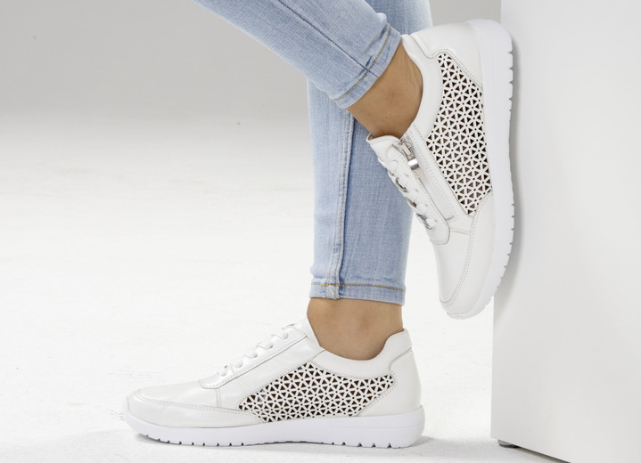 Damen - ELENA EDEN, sommerliche Damen-Sneaker, Weite G, mit herausnehmbarem Fußbett, in Größe 036 bis 042, in Farbe NATURWEISS Ansicht 5