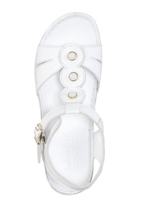 - Andrea Conti Sandale aus weichem Nappaleder, in Größe 036 bis 041, in Farbe WEISS Ansicht 2