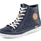 Stiefel & Stiefeletten - Gemini, sommerliche Damen-Boots, Weite G, mit herausnehmbarem Fußbett – Farbe MARINE – Ansicht 1 Stiefel & Stiefeletten - Gemini, sommerliche Damen-Boots, Weite G, mit herausnehmbarem Fußbett, in Größe 036 bis 042, in Farbe WEISS – Farbe MARINE – Ansicht 1