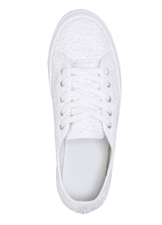 Slipper & Schnürschuhe - Elegante Damen-Schnürschuhe, mit herausnehmbarem Fußbett, in Größe 036 bis 041, in Farbe WEISS Ansicht 2