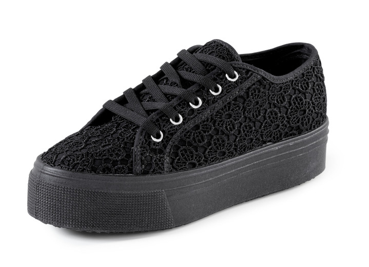 Slipper & Schnürschuhe - Elegante Damen-Schnürschuhe, mit herausnehmbarem Fußbett, in Größe 036 bis 041, in Farbe WEISS Ansicht 4