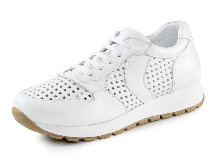 - Andrea Conti Sneaker aus Nappaleder, in Größe 035 bis 041, in Farbe WEISS Ansicht 1
