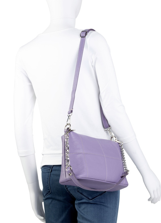 - Laurina Tasche aus genarbtem Kalb-Nappaleder, in Farbe FLIEDER Ansicht 3