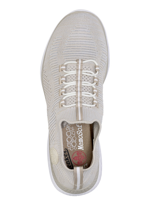 Slipper & Schnürschuhe - Rieker, leichte Damen-Sneaker, Weite G, mit MemoSoft-Textileinlage Ansicht 2 Slipper & Schnürschuhe - Rieker, leichte Damen-Sneaker, Weite G, mit MemoSoft-Textileinlage, in Größe 036 bis 042, in Farbe KIESEL Ansicht 2