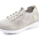 Slipper & Schnürschuhe - Rieker, leichte Damen-Sneaker, Weite G, mit MemoSoft-Textileinlage – Farbe KIESEL – Ansicht 1 Slipper & Schnürschuhe - Rieker, leichte Damen-Sneaker, Weite G, mit MemoSoft-Textileinlage, in Größe 036 bis 042, in Farbe KIESEL – Farbe KIESEL – Ansicht 1