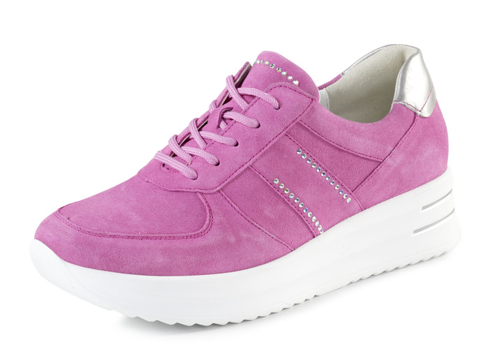 Damen - Waldläufer Sneaker mit Glitzersteinchen, in Größe 3 1/2 bis 8, in Farbe PINK Ansicht 1