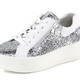 Slipper & Schnürschuhe - Waldläufer Sneaker mit Streuglitzer und Leo-Druck – Farbe SILBER-WEISS – Ansicht 1 Slipper & Schnürschuhe - Waldläufer Sneaker mit Streuglitzer und Leo-Druck, in Größe 3 1/2 bis 8, in Farbe MULTICOLOR – Farbe SILBER-WEISS – Ansicht 1
