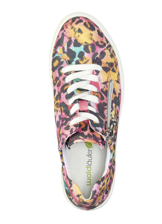 Slipper & Schnürschuhe - Waldläufer Sneaker mit Streuglitzer und Leo-Druck Ansicht 2 Slipper & Schnürschuhe - Waldläufer Sneaker mit Streuglitzer und Leo-Druck, in Größe 3 1/2 bis 8, in Farbe MULTICOLOR Ansicht 2
