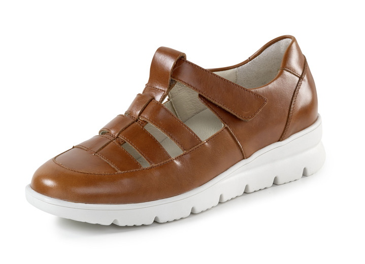 - Waldläufer Slipper aus Nappaleder, in Größe 4 1/2 bis 9, in Farbe COGNAC Ansicht 1