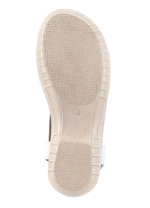 Sandaletten & Pantoletten - ELENA EDEN, leichte Damen-Sandalen, Weite H, mit Elastik-Bandage, in Größe 3 1/2 bis 8, in Farbe WEISS Ansicht 3