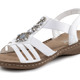 - Sandalen mit Schmucksteinchen, in Größe 036 bis 042, in Farbe WEISS – Farbe WEISS – Ansicht 1