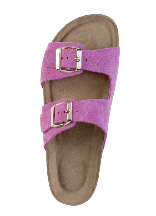 - ELENA EDEN, bequeme Damen-Pantoletten, Weite H, aus Leder, in Größe 036 bis 042, in Farbe PINK Ansicht 2