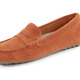Slipper & Schnürschuhe - ELENA EDEN Mokassin-Slipper aus geschmeidigem Rind-Veloursleder, in Größe 036 bis 042, in Farbe LILA – Farbe ORANGE – Ansicht 1