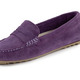 Slipper & Schnürschuhe - ELENA EDEN Mokassin-Slipper aus geschmeidigem Rind-Veloursleder, in Größe 036 bis 042, in Farbe ORANGE – Farbe LILA – Ansicht 1